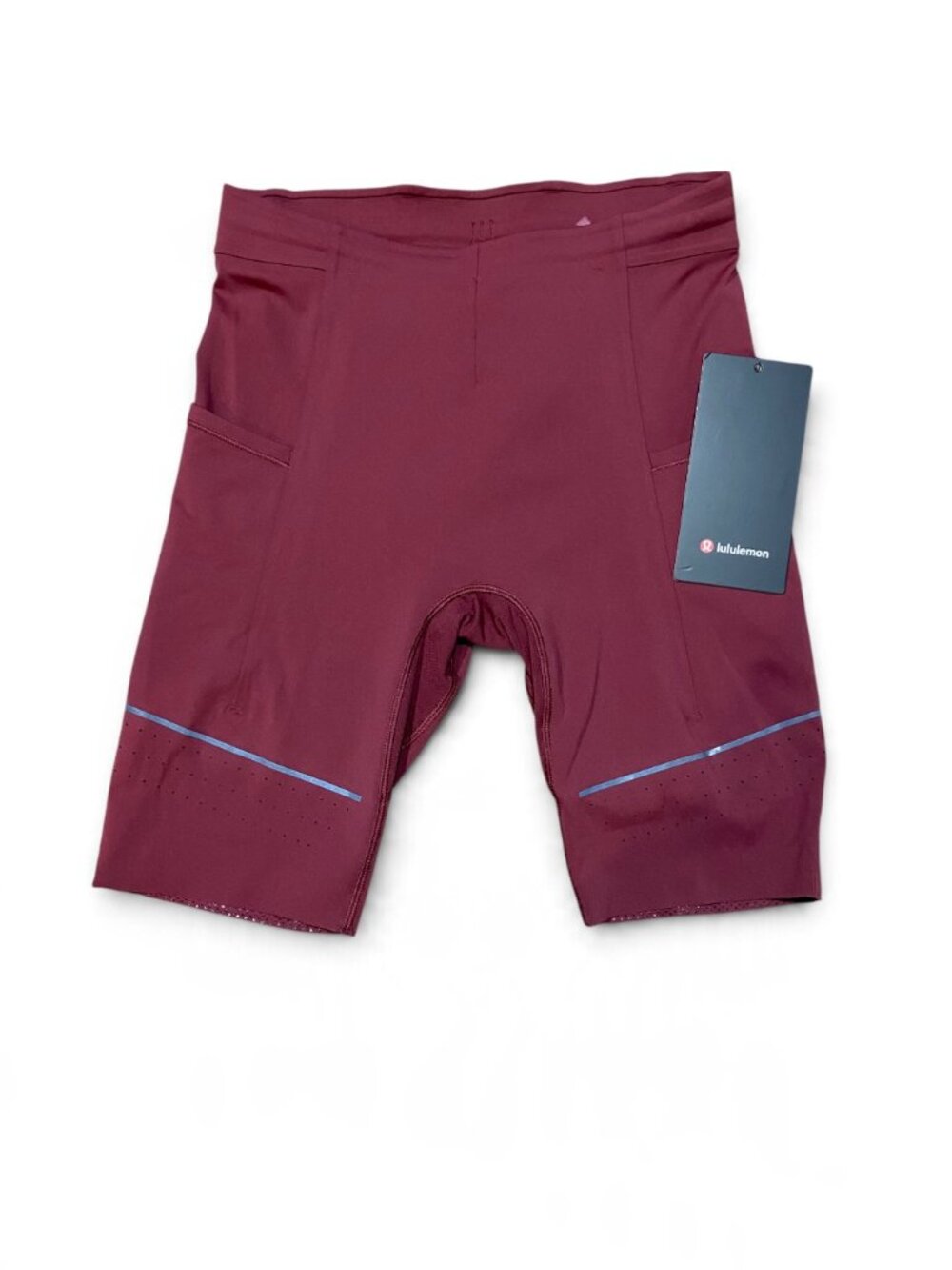 Lululemon Fast and Free Half Tight 8" Size XS Mens Running Shorts Burgundy NEW